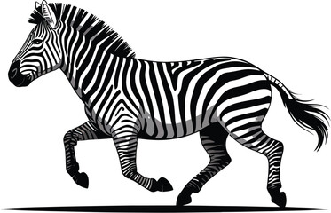 Vector black silhouette of a animals on a white background