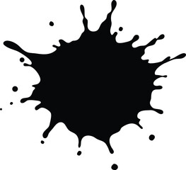 Black paint splash silhouette for t shirt designs and graphic projects