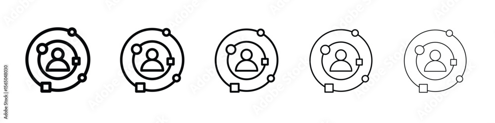 Poster experience icon vector in editable stroke linear pictogram