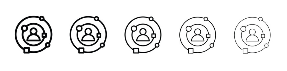 Experience icon vector in editable stroke linear pictogram