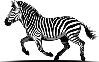 Vector black silhouette of a animals on a white background