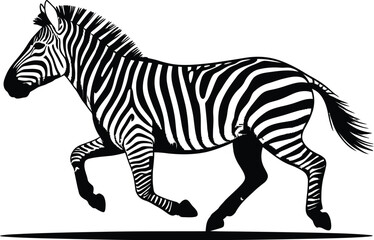 Vector black silhouette of a animals on a white background