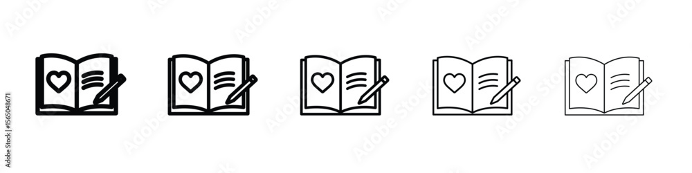 Poster guests book icon vector in editable stroke linear pictogram