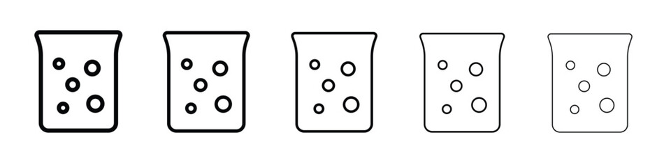 Hard Water icon vector in editable stroke linear pictogram