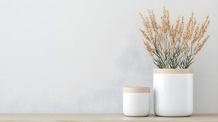 Modern Minimalist Vases on Table