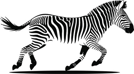 Vector black silhouette of a animals on a white background