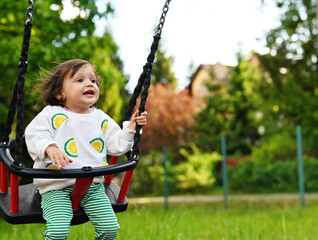 Child on the swing