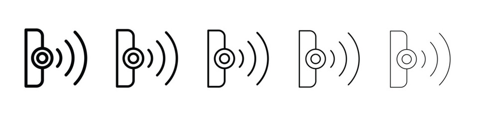 Infrared icon vector in editable stroke linear pictogram