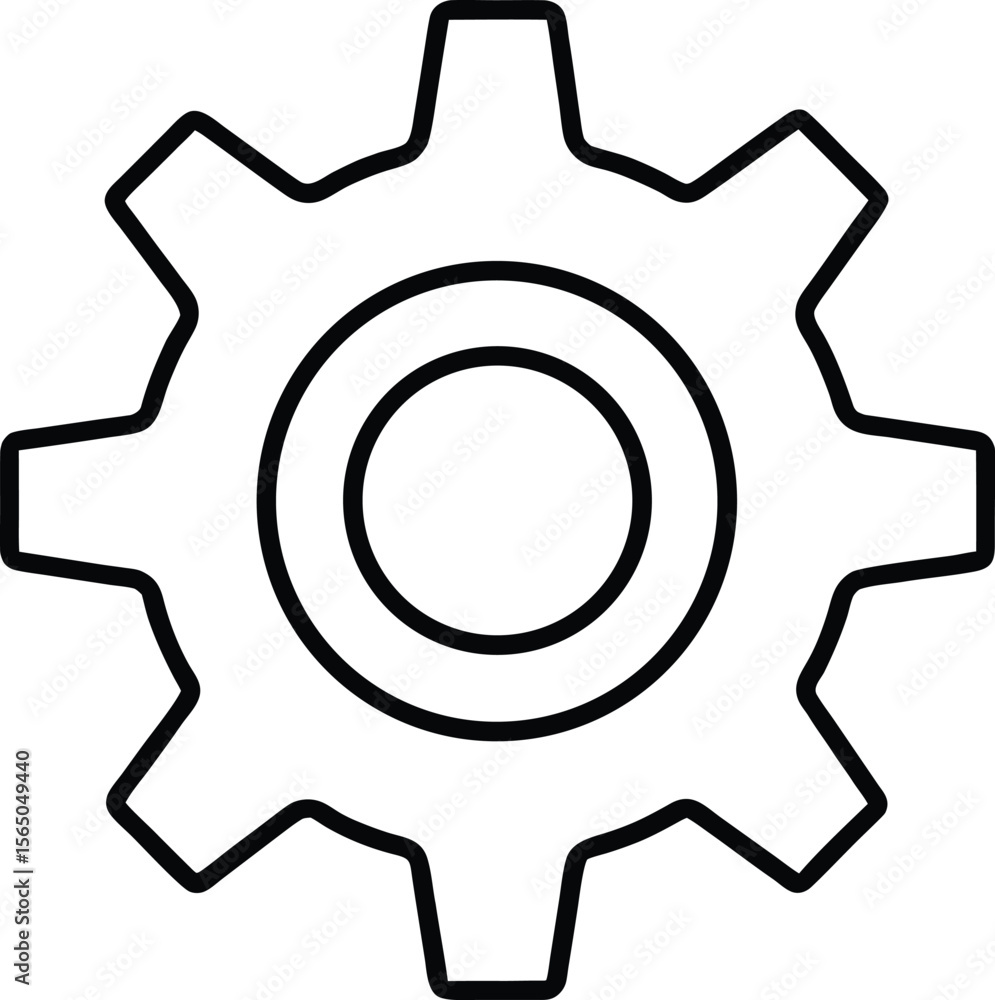 Poster minimal dual gear system setup concept with clean lines