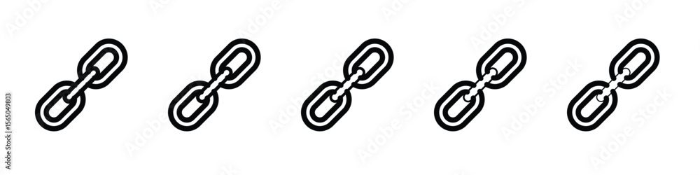 Poster link icon vector in editable stroke linear pictogram