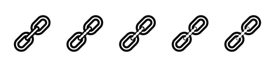 Link icon vector in editable stroke linear pictogram