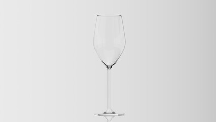 Illustration of glass cup, isolated on white background.