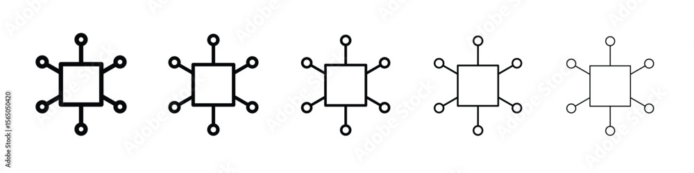 Poster multi channel icon vector in editable stroke linear pictogram