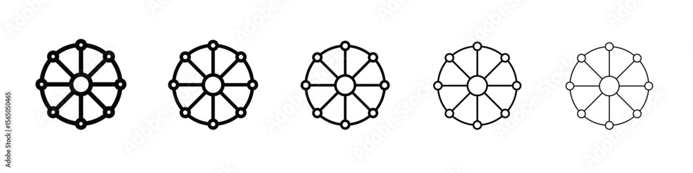 Poster multichannel icon vector in editable stroke linear pictogram