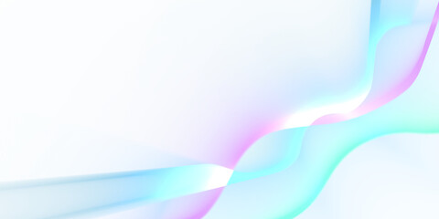 Blue, pink glowing laser lines swaying neon effect, abstract rays effect on transparent png.