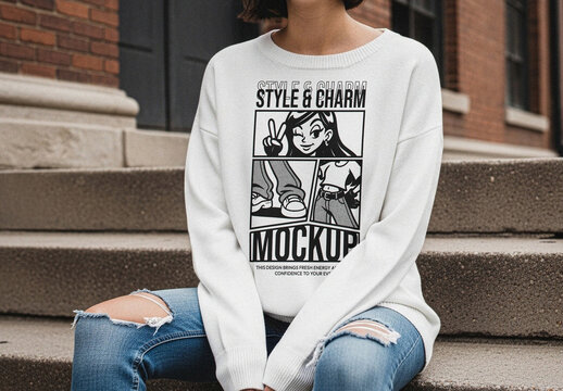 Long Sleeve T-shirt Mockup