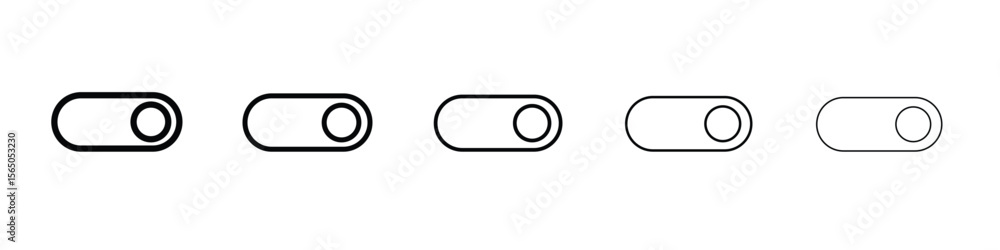 Poster switch icon vector in editable stroke linear pictogram