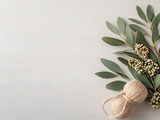Vibrant Green Leaves on White Background