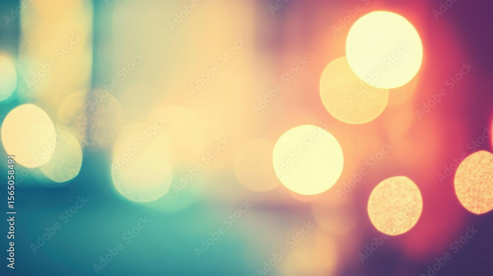 Poster abstract background with smooth multicolor bokeh lights. defocused blur bright illumination for holi