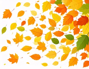 Vibrant Autumn Leaves Falling A Stunning Collection of Fall Foliage Illustrations