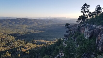Mogollon Rim, Looking Out at the Pine Trees and Landscape Below, Payson, Arizona