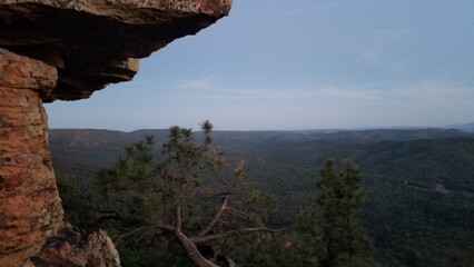 Mogollon Rim Geology, View from a Tall Rock Formation, Payson, Arizona