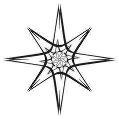 Glowing petal icons. Neon swirl shapes. Luminous blossom Vector. Dark night set.