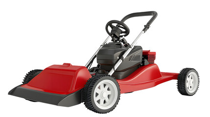 lawn mower isolated on white background