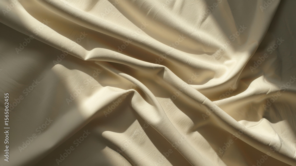 Poster delicate fabric rippling softly in natural light, showcasing its smooth texture and subtle sheen, cr