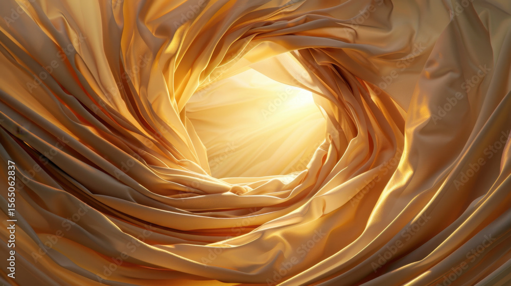 Aufkleber gentle swirl of sheer fabric illuminated by backlight creates mesmerizing visual effect, evoking sen