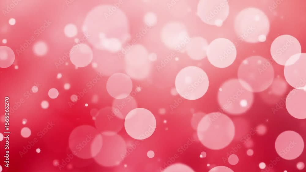 Poster red bokeh background with soft circles and light reflections