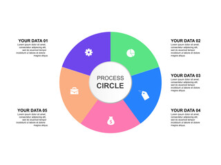 Process Circle Infographic for Business Presentation