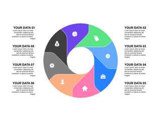 Circular Infographic Representing Data Visualization