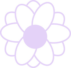 cute colorful flower bloom decoration