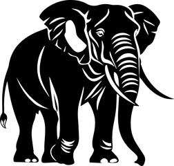 Elephant Vector Illustration in Flat Cartoon Style