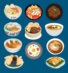 Indonesian food themed sticker design 3