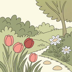 floral background with flowers