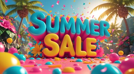 Summer Sale Bright Typography
