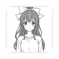 Ai genarate anime black and white