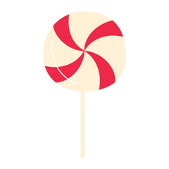Swirled Lollipop Candy on a Stick Illustration