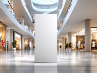 Minimalist Empty White Blank Template For Creative Advertising Space
