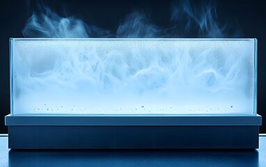 Steam Rising in Glass Container Abstract Vapor Water