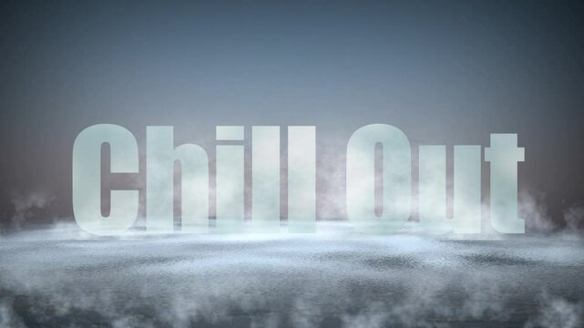 iced letters shining in the chilly winter night