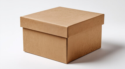 Eco-Friendly Kraft Box – Minimalist White Background Mockup

