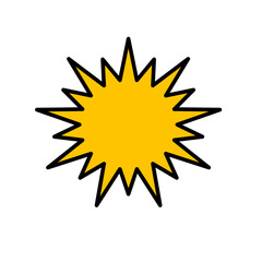 Bright sun illustration for sunny weather Vector