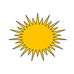 Bright sun illustration for sunny weather Vector