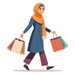 Male and Female Teacher Vector, Stylized Cyclist Vector, Stylish Female Shopping Vector