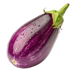 Eggplant splash isolated on transparent background  
