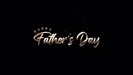 Gold and silver happy fathers day message on a transparent background. Gold happy Fathers Day message on a transparent, suitable for Fathers Day greeting cards, social media posts, and promotion