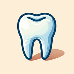 tooth on a white background